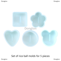 Donglon 5 pcs การ์ตูนรูปร่างข้าวบอลชุดซูชิแม่พิมพ์ Bento เครื่องเขียนครัว