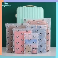 Cartoon Frosted Zipper Bag Underwear Clothing Packaging Bag Pe Plastic Ziplock Bag Socks Underwear Travel Packaging Bag