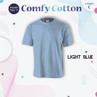 CT51 COMBO C 100 COTTON COMFY PLAIN ROUND NECK SHORT SLEEVE TSHIRT UNI MEN AMILY WEAR CT51 OREN SPORT CASUAL