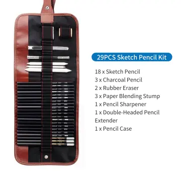 29Pcs Sketch Pencil Set Professional Drawing Pencils Bags