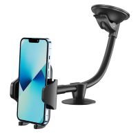 Cell Phone Holder for Car Phone Mount Long Arm Dashboard Windshield Car Phone Holder Strong Suction Anti-Shake Stabilizer Phone