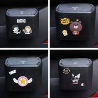 Creative Car Trash Can Multifunctional Cute Cartoon Car Hanging Storage Bucket Auto Debris Storage Supplies Car Accessories