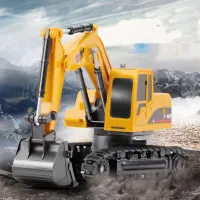 (ร้อน) RC รถขุด Bulldozer ของเล่น2.4กิกะเฮิร์ตซ์6ช่อง1:24 RC วิศวกรรมรถโลหะผสมและพลาสติกรถขุด RTR สำหรับเด็กเด็กของเล่น