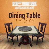 Disfurniture โต๊ะอาหารสี่เหลี่ยมขนาด110*110cm ขาไม้ ราคาเซลล์