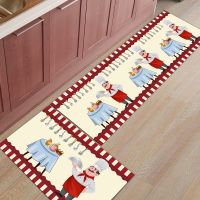 Red Kitchen Chef Carpet Knife and Fork Rug Balcony Living Room Home Decor Entrance Door Mat Kitchen Bedroom Bathroom Carpets 1PC