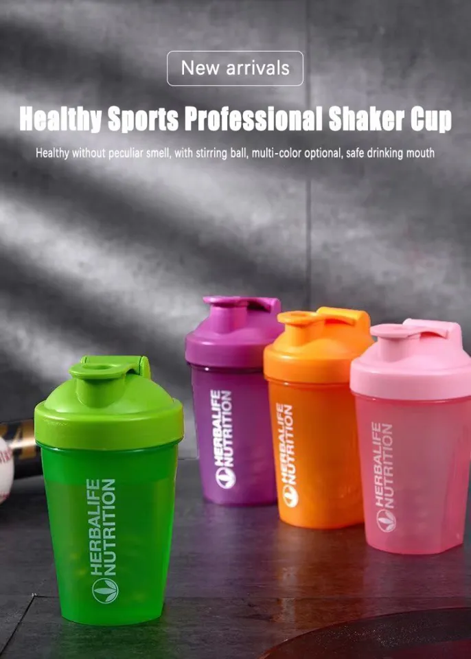 Sport Shaker Bottle 400ML Whey Protein Powder Mixing Bottle Sport Fitness  Gym Shaker Outdoor Portable Plastic