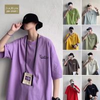 [COD] 2022 spring and summer new short-sleeved T-shirt mens round neck half-sleeved solid loose trendy clothes pure bottoming all-match