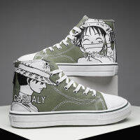 High-Top รองเท้าผ้าใบผู้ชายเดินรองเท้าผ้าใบชายหนุ่ม One Piece Cool รองเท้าผ้าใบลำลองผู้ชาย Vulcanized รองเท้าคู่ Shoes