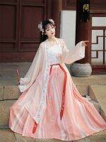 2023 New Fashion version Authentic New Song-made One-Piece Cross-Neck Waist-Level Pleated Skirt Summer Small Hanfu Fairy and Elegant Antique Women