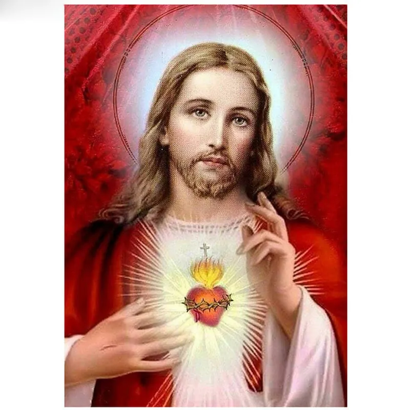 Full Square or Round Diamond Embroidery Jesus Sacred Heart 5D DIY