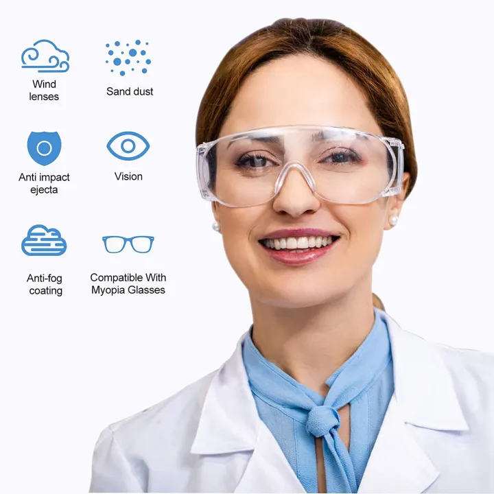 (Buy 1 Get 1 Free ) Safety Goggles Splash Resistant Lens, OverGlasses