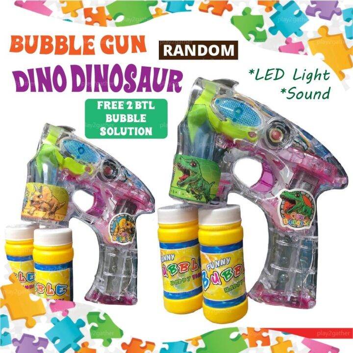 *DINO DINOSAUR* Bubble Gun Dino Dinosaur Bubble Gun Bubble Blower With ...