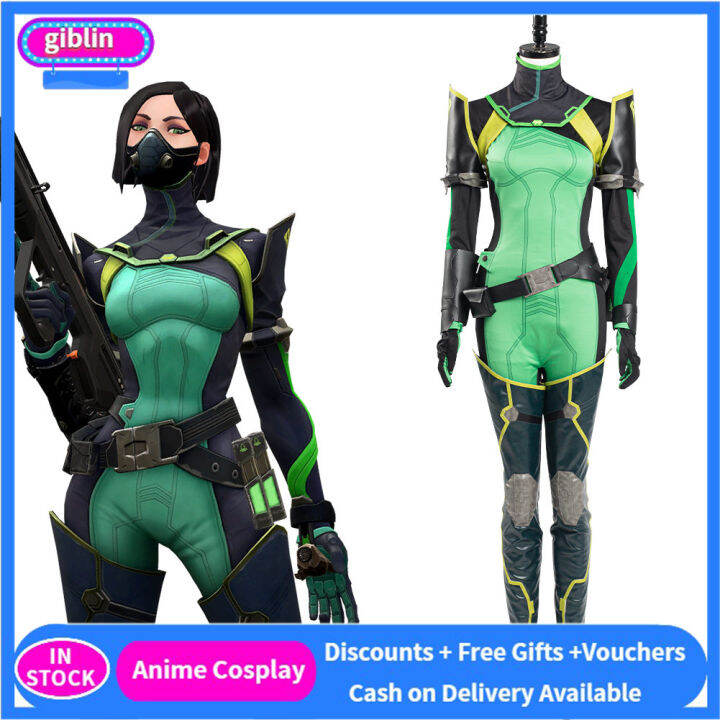 Valorant Viper Cosplay Costume Women Jumpsuit Romper Suit Halloween ...