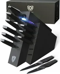 DALSTRONG Knife Block Set - 5 Piece - Gladiator Series - with Modular,  Multi-Level Block - German High Carbon Steel - Premium ABS Black Handles 