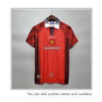 shot goods Retro version 1996/97 season Manchester united home jersey kits 10 BECKHAM 、 7 CANTONA 、short sleeve S-2XL