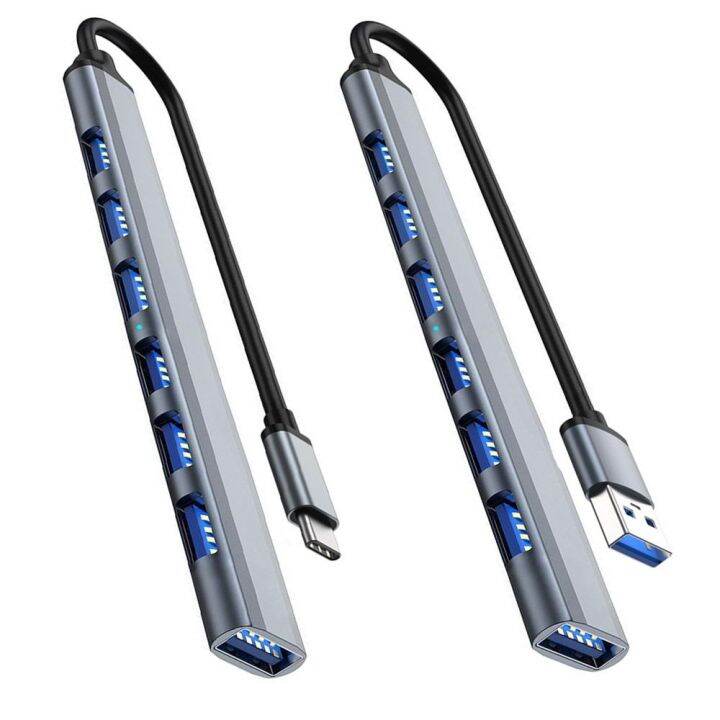 LONGB Paduan Aluminium Kecepatan tinggi Adaptor OTG Splitter Splitter