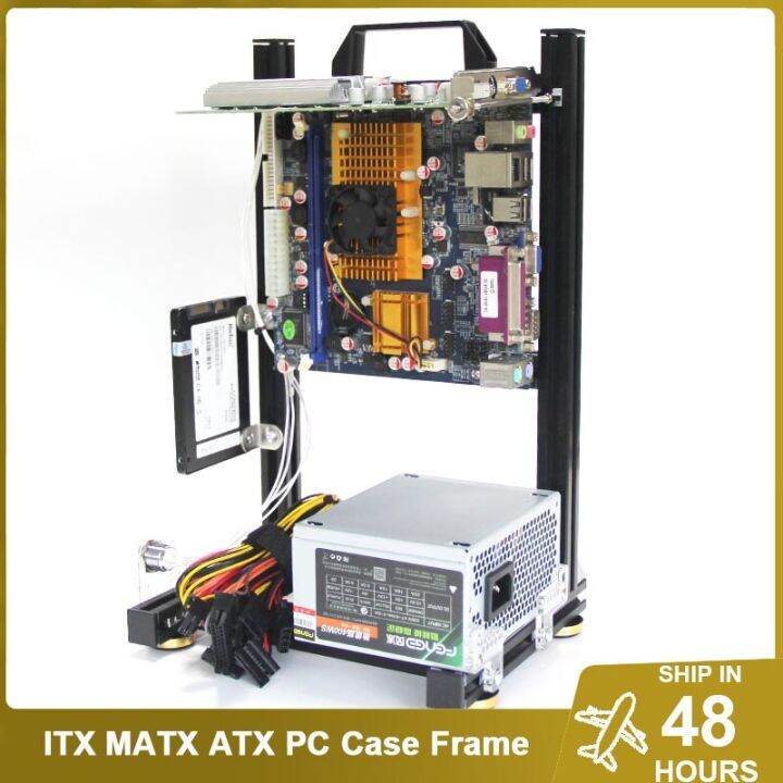 Mod Itx Matx Atx Portable Pc Case Open Frame Rack Diy Water Cooling Vertical Computer Gamer