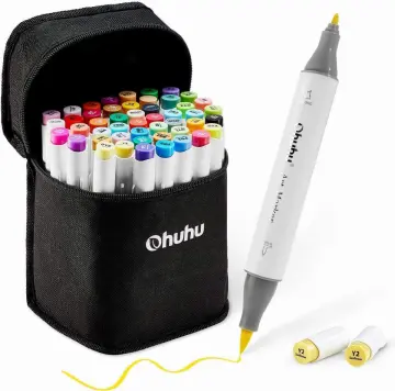 100 Colors Art Markers Set Ohuhu Dual Tips Coloring Brush Fineliner Color  Marker