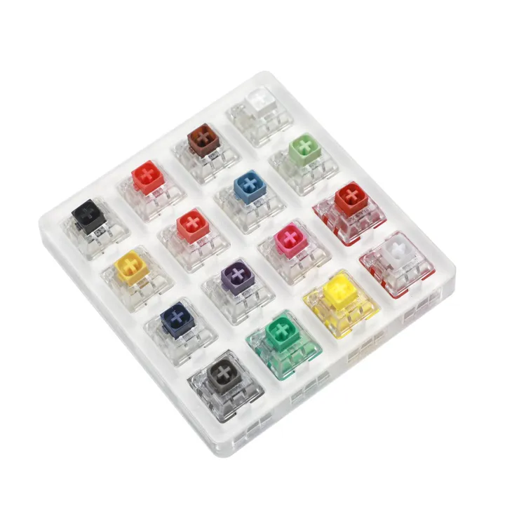 110x Kailh Crystal Box Switches – Navy/Jade/Royal/Pink, 5-polig, IP56 Wasserdicht, RGB-kompatibel