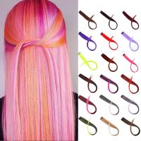 DIANQI Long straight synthetic colour Oberon hair extensions grey red pink clip in prominent rainbow hair Wig  Hair Extensions  Pads