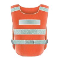 Orange Adjustable Waist Reflective Safety Vest Outdoor Work Vest