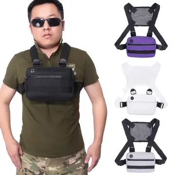 TOPTACPRO Tatcical Chest Rig Bag Chest Recon Bag MOLLE Adjustable Shou