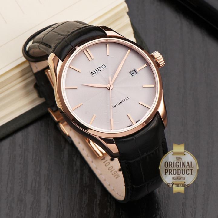 mido-belluna-ii-automatic-mens-watch-สายหนัง-รุ่น-m024-407-36-031-00-rosegold