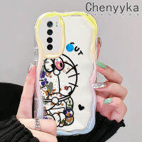 เคส Chenyyka สำหรับ Xiaomi Redmi Note 8 Note 8T Note 9เคสลายดอกไม้โดราเอมอนแบบหนาซิลิโคนเคสโทรศัพท์โปร่งใสป้องกันการตกขอบลอนสีสันสดใสเนื้อครีมเคสนิ่มเคสป้องกันเคสใส