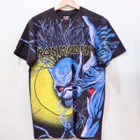 เสื้อวง iron maiden ลายโอเวอร์ปริ้น สไตล์วินเทจ สกรีนทั้งตัว ผ้านอก เสื้อOVP เสื้อโอเวอร์ไซส์ เสื้อวงดนตรีต่างประเทศ เสื้อวงร๊อค