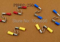 ✒∈☏ 1000pcs PBDD2-250 Vinyl Insulated Piggy back quick disconnects for 1.5-2.5 mm2