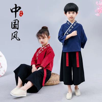 2022 Cny ชุดสูท Hanfu สไตล์จีนย้อนยุคสําหรับเด็ก