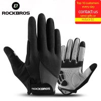 ถุงมือแว่นกันลม ROCKBROS ขี่จักรยานเหมาะสำหรับใส่ขี่หน้าจอสัมผัสขี่จักรยานเสือภูเขาเหมาะสำหรับถุงมืออุ่นร้อนรถจักรยานยนต์ฤดูหนาว