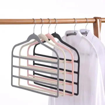 5pcs Clothes Coat Velvet Hangers Non Slip Luxury Flocked Trouser