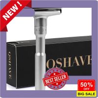 ของใช้ส่วนตัว เครื่องโกนหนวดQSHAVE Adjustable Safety Razor Double Edge Classic Mens Shaving Mild to Aggressive 16 File Hair Removal Sh