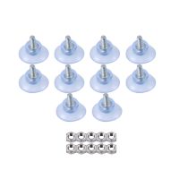 10 Pcs Rubber Strong Suction Cup Replacements for Glass Table Tops with M6 Screw