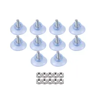 10 Pcs Rubber Strong Suction Cup Replacements for Glass Table Tops with M6 Screw