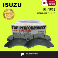 ผ้าเบรคหน้า ISUZU ELF NKR / NPR 71 / 72 / 75 - BI 1939 / BI1939 - TOP PERFORMANCE JAPAN - ผ้าเบรก อีซูซุ DB1939 / 4 ชิ้น