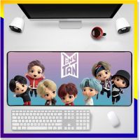 BTS TINY TAN CHIBI แผ่นรองเมาส์สำหรับเล่นเกม แผ่นรองเมาส์สำหรับเล่นเกม 800 × 300 × 3 มม