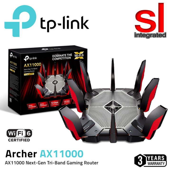 TP-LINK Archer AX11000 Wifi 6 Tri Band Wireless Gigabit Gaming AX