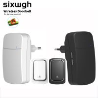 SIXWGH Outdoor Wireless Doorbell IP44 Waterproof No Battery Required Self-powered Ring Chimes 38 Ringtone Home Door bell