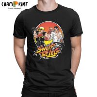 เสื้อยืดแขนสั้น คอกลม ผ้าฝ้าย พิมพ์ลาย Cobra Kai Johnny Lawrence Daniel Larusso Street Fighters สําหรับผู้ชาย