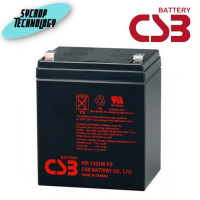 แบตเตอรี่ CSB Battery รุ่น HR1221W (12V ,21W ,5AH) .สำหรับเครื่องสำรองไฟและไฟฉุกเฉิน ของใหม่ แท้ 100%