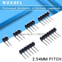 10PCS 1X/2/3/4/5/6/8/10/40 PIN Single Row Right Angle MALE PIN HEADER 2.54MM PITCH Strip Connector Socket 3p/4p/6p/8p/20p/40p WATTY Electronics