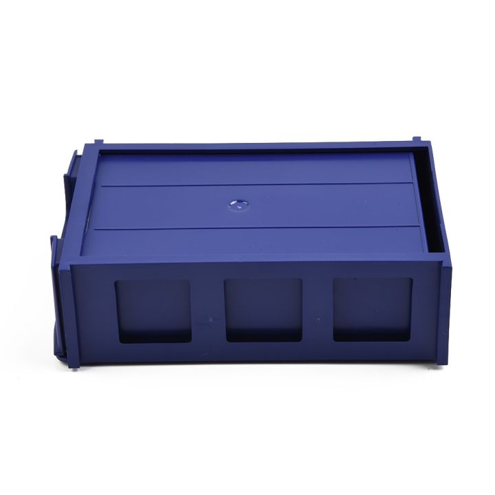 ข้นกล่องเก็บของติดตั้งได้ง่ายพลาสติกใส140-85-40มม-สีฟ้า