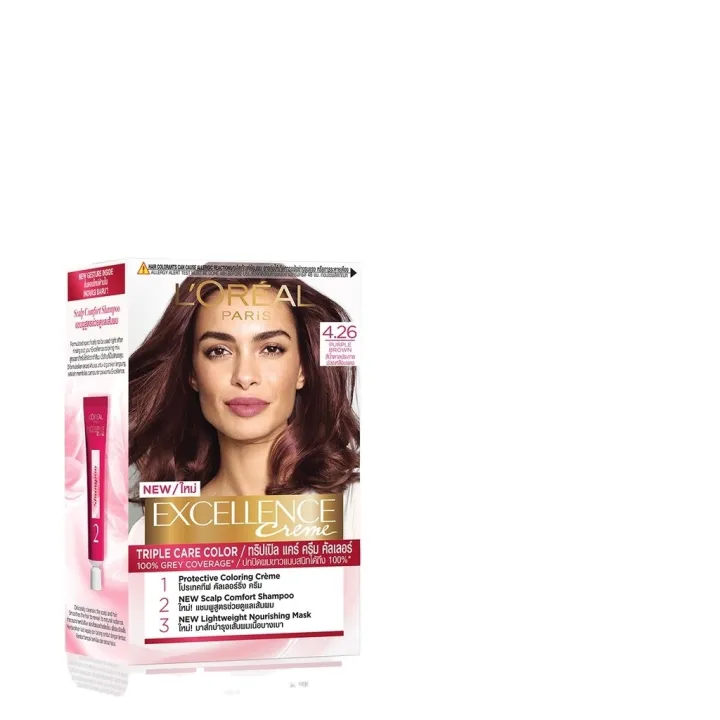 Fast Delivery Loreal Paris Excellence Creme Triple Care Hair Color 426 Purple Brown 9058