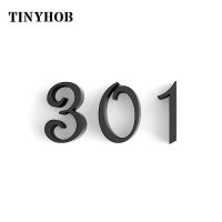 【LZ】✖  DIY Black White Acrylic Address Numbers Wall Decor Villa Hotel Self Adhesive Door Plates Dormitory Home Office Digits Sticker