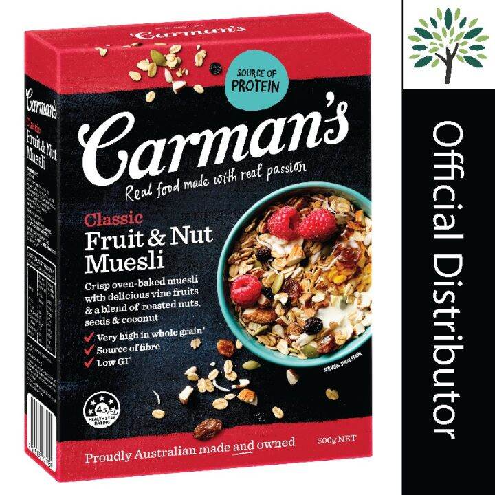 Carman's Classic Fruit and Nut Muesli 500g Granola Lazada PH