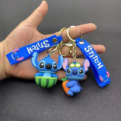 【YF】▲  New Keychains Fruit Ilaveros Car Handbag Accessories Lilo Stitches Pink Anime Keyring