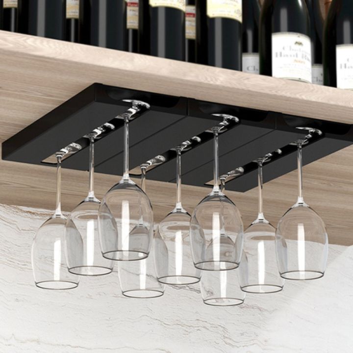 2-pcs-แขวนชั้นวางแก้วไวน์ภายใต้ตู้-goblet-ผู้ถือโลหะไม้แขวนเสื้อสำหรับ-home-rv-mini-bar-ห้องครัว-storage