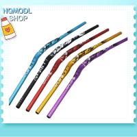 NQMODL SHOP 720มม. 780มม. มือจับจักรยานเสือภูเขา แนวนอนแนวนอน สีดำสีแดงสีฟ้า ด้ามจับจักรยานเสือหมอบ MTB ทนทานต่อการใช้งาน อะลูมิเนียมอัลลอยด์ มือจับลงเนิน จักรยานเสือภูเขา